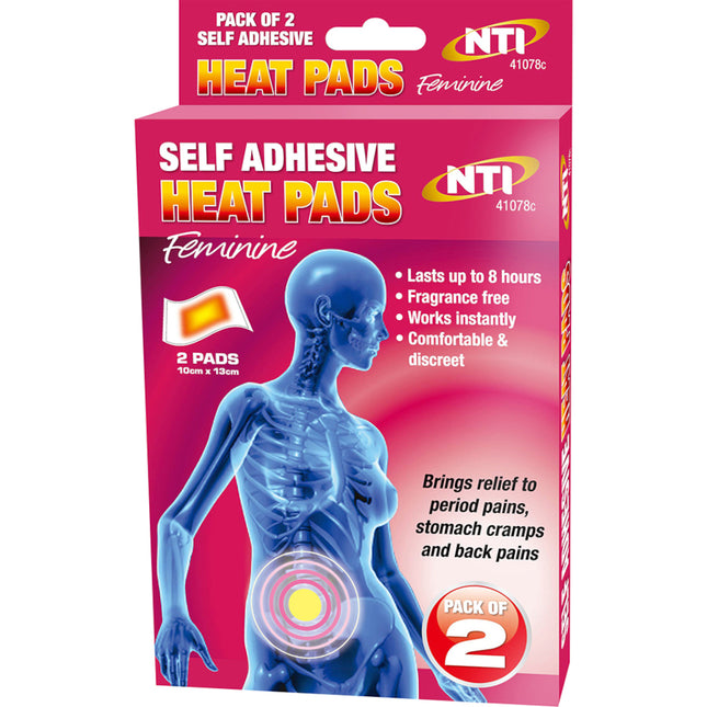 NTI Self Adhesive Heat Pads 2's