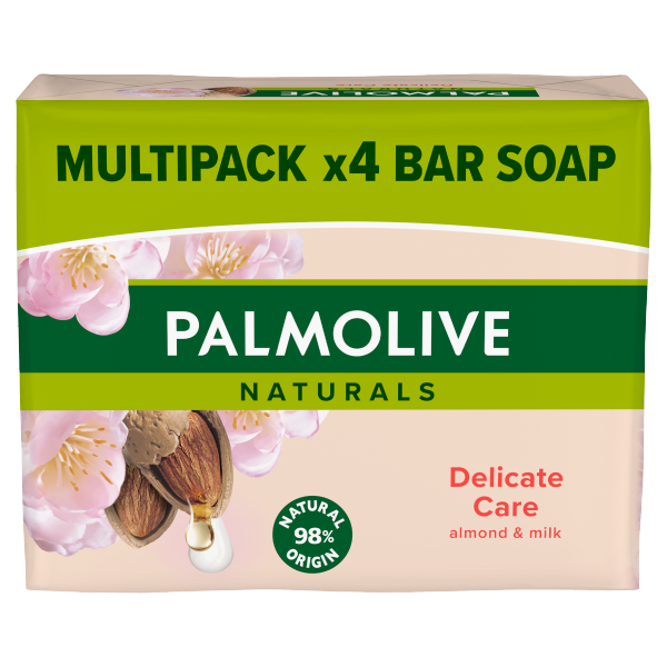 Palmolive Delicate Care Almond & Milk Bar Soap 4's