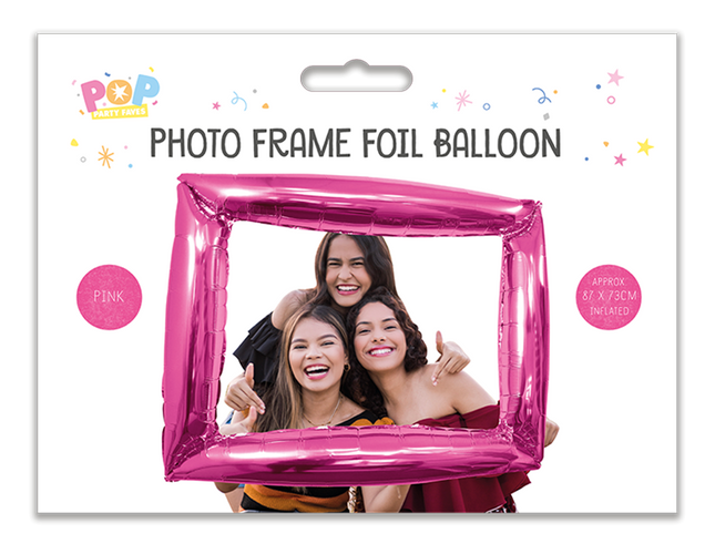 Pop  Photo Frame Foil Balloon 87 x 73cm
