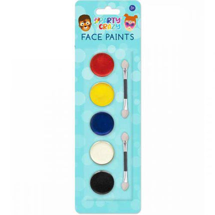 Party Crazy Face Paints 5pk