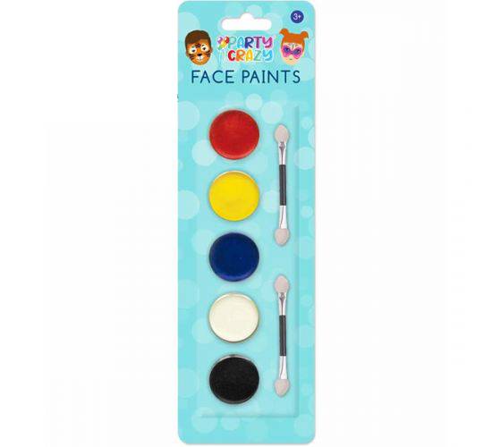 Party Crazy Face Paints 5pk