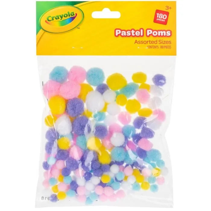 Crayola Assorted Pastel Poms 180pc