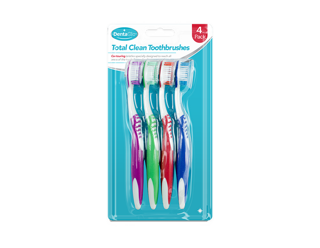 Dentaglo Total Clean Toothbrushes 4pk