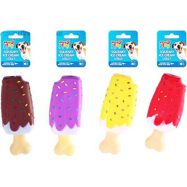 Pets Play Squeaky Ice Cream Lolly