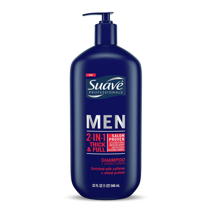 Suave Men 2 in 1 Thick & Full Shampoo & Conditioner 32oz