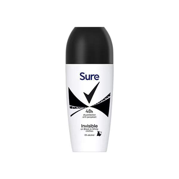 Sure Rollon Women Invisible Black & White 50ml