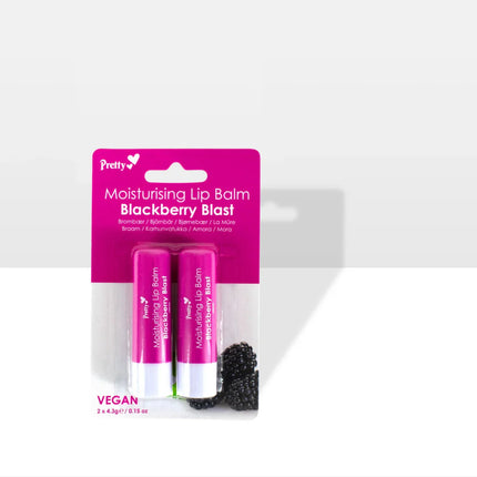 Pretty Moisturising Lip Balm Blackberry Blast 2pk