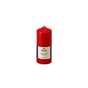 Prices Pillar Candle Red 6in