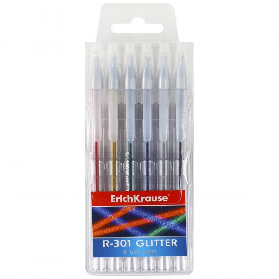 Glitter Gel Pens 6's