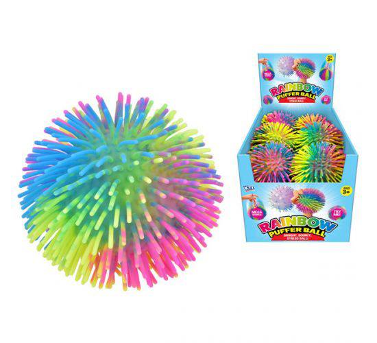 Rainbow Puffer Ball Squish Toy