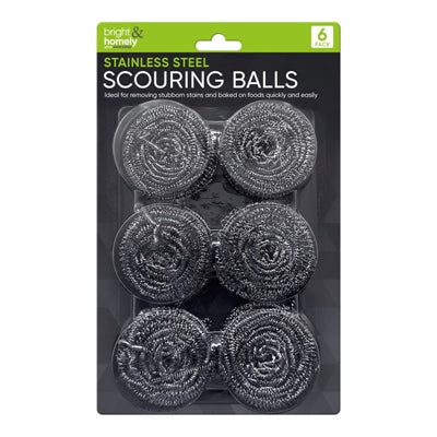 Bright & Homely Stainless-Steel Scourer 6pcs