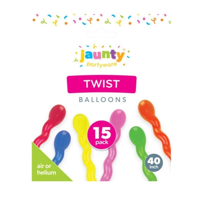 Jaunty Partyware Balloons Twist 15pk