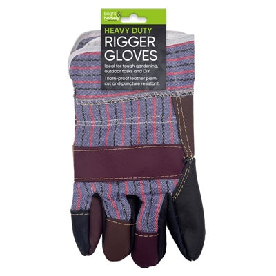 Bright & Homely Gardening Gloves Rigger Leather Heavy Duty