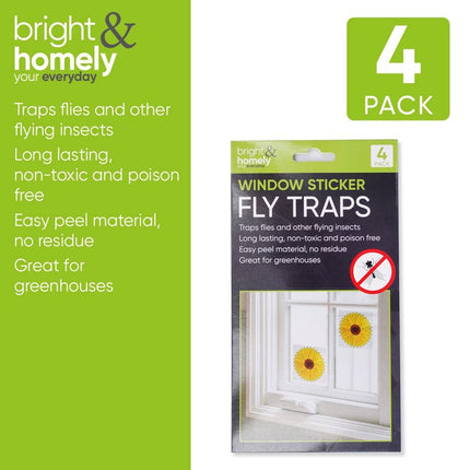 BRIGHT AND HOMELY WINDOW STICKER FLY TRAPS 4