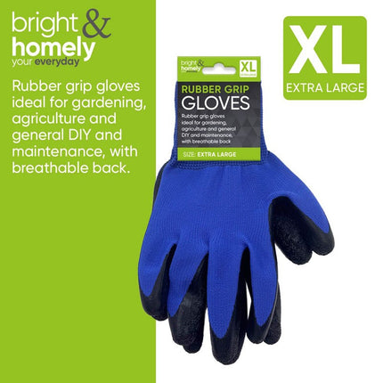 BRIGHT & HOMELY GARDENING GLOVES PVC RUBBER HEAVY DUTY