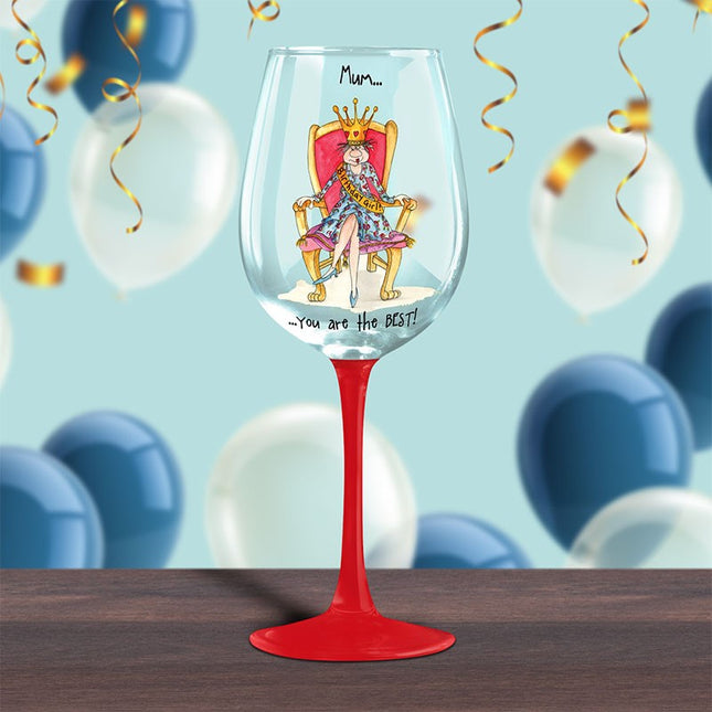 Best Mum Birthday Wine Glass