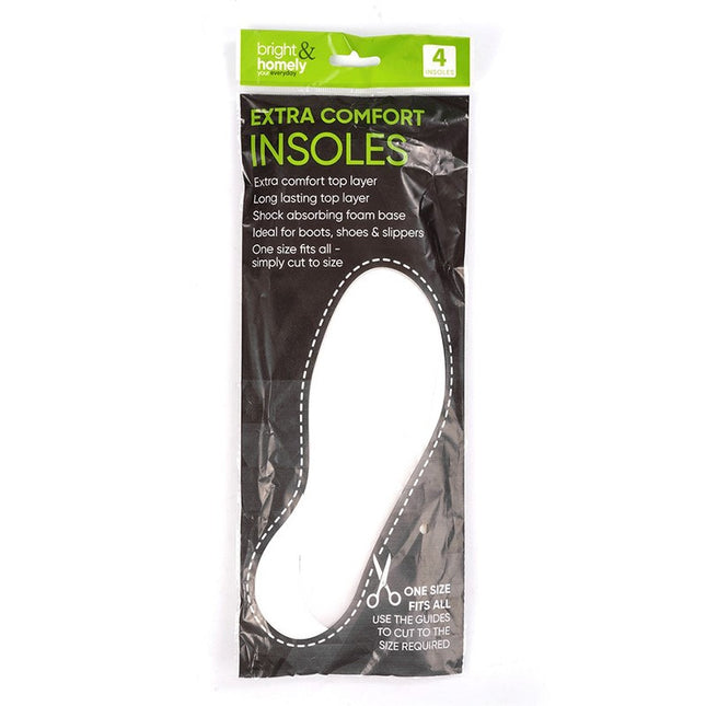 BRIGHT & HOMELY EXTRA COMFORT  4 INSOLES