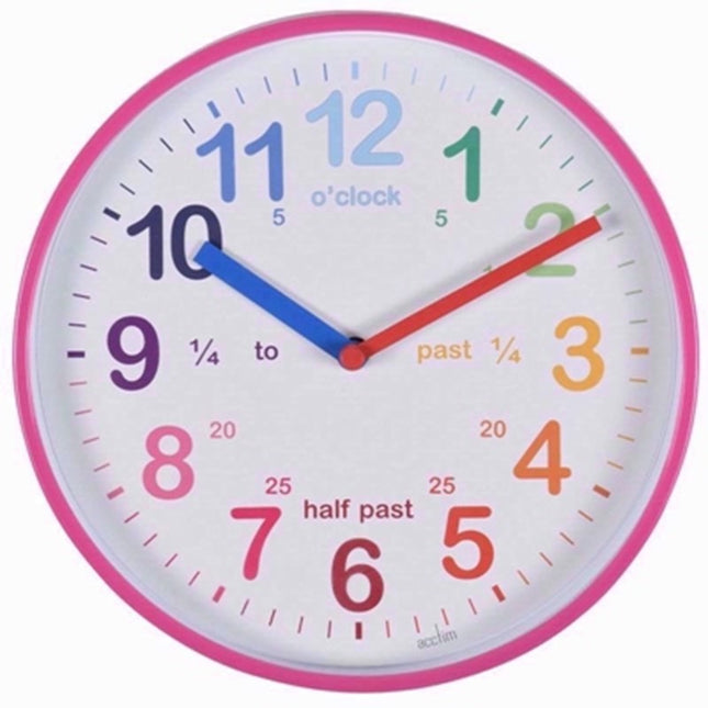 Acctim Wall Clock Pink