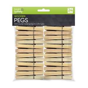 Bright & Homely Wooden Pegs 36pk