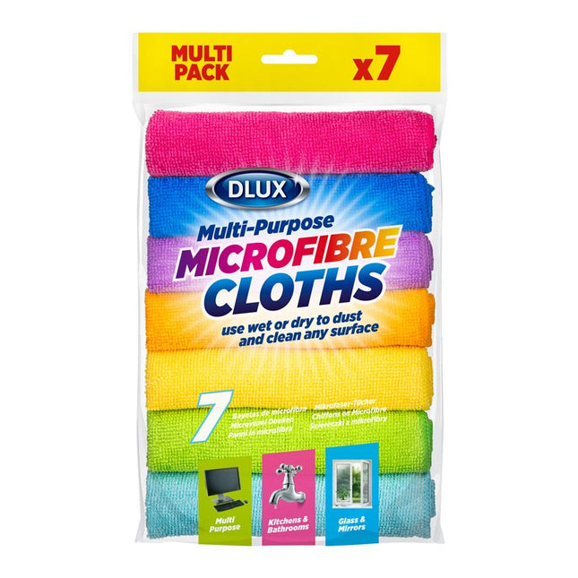 Dlux Multi-Purpose Microfibre Cloths 7pcs