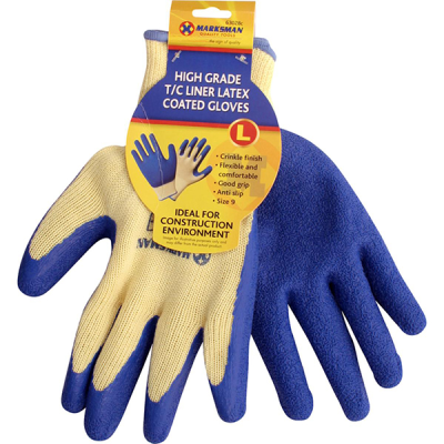 Marksman High grade Latex Coated Gloves Med.Size 8