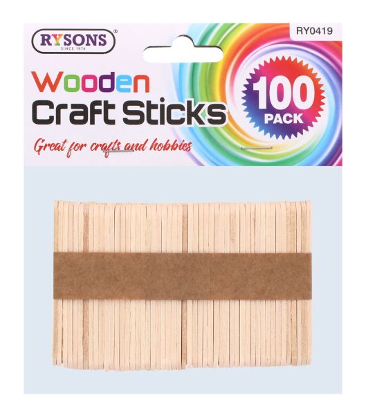 Ryson Wooden Craft Sticks 100's