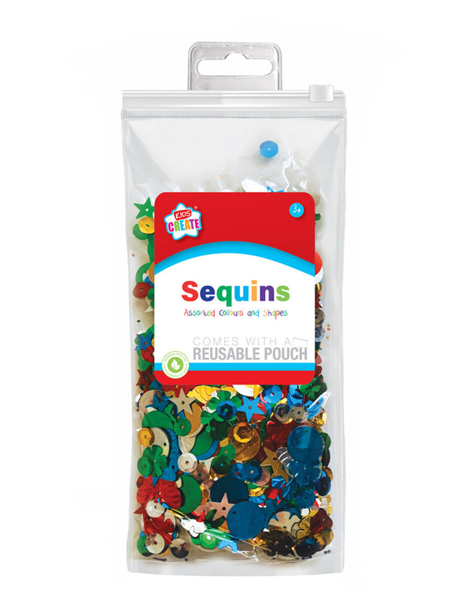 KIDS CREATE SEQUINS ASSTD COLOURS & SHAPES