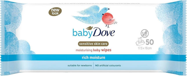 DOVE BABY WIPES RICH MOISTURE 50'S
