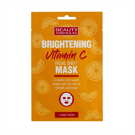 Beauty Formulas Vitamin C Brightening Facial Mask 1pk