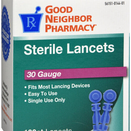 Good Neighbor Pharmacy Sterile Lancets 100's 30 Gauge