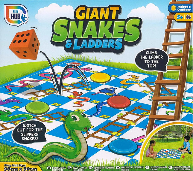 Fun Hub Giant Snakes & Ladders  90cm x 90cm