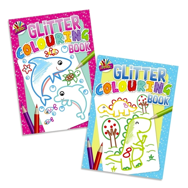 Art Box Glitter Colouring Book