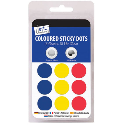 Just Stationery Sticky Dots 16 Sheets