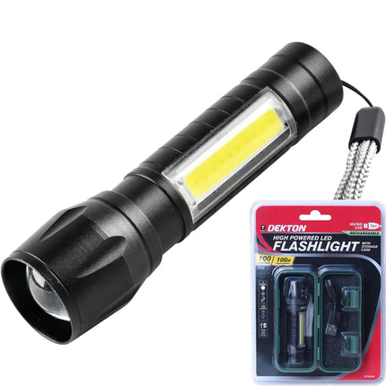 Dekton Rechargeable LED Flash Light