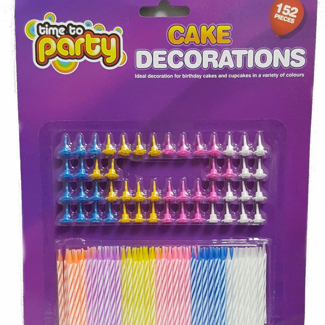 Time To Party Jumbo Pack Birthday Candles 152pc