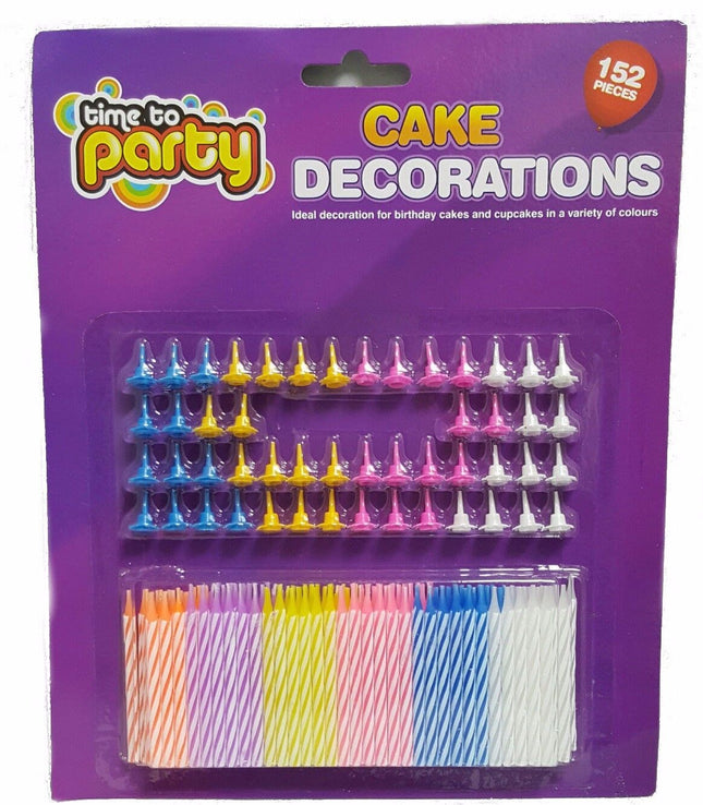 Time To Party Jumbo Pack Birthday Candles 152pc