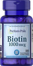 Puritan's Pride Biotin 1000mcg Tablets 100's