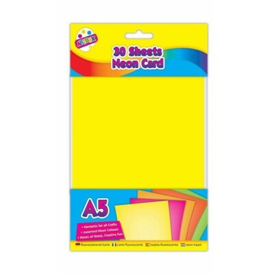 Art Box Neon Sheets 30pk A5