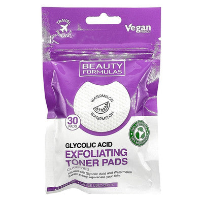 Beauty Formulas Glycolic Acid Exfoliating Toner Pads 30's