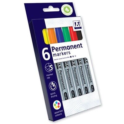 Permanent Markers 6 Pack
