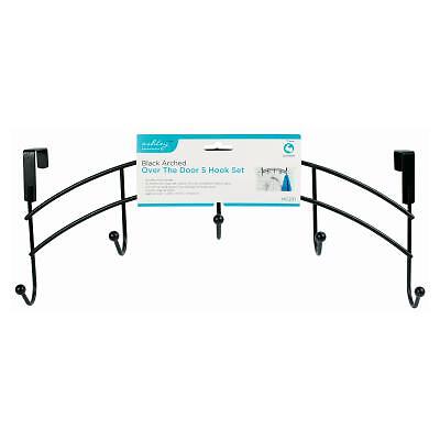 Ashley Arched Over the Door Hanger Black 5 Hooks