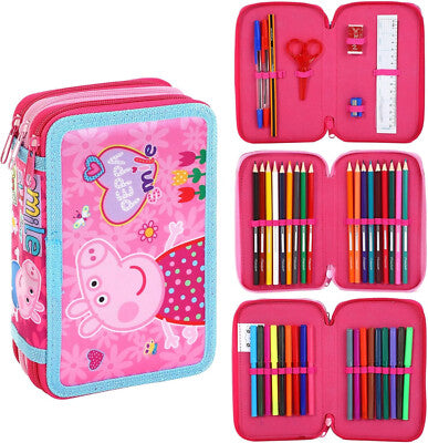 Peppa Pig 3 Tier Filled Pencil Case