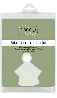 ROYALA HOME COCOA& GRAY AUDULT REUSUABLE PANCHO ASSTD