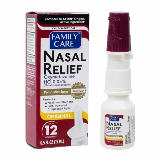 Family Care Nasal Relief Pump Mist Original 0.5oz