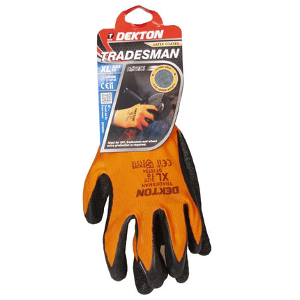Dekton Tradesman Latex-Coated Working Gloves Large