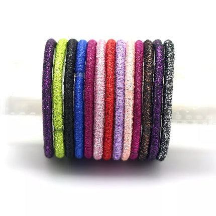 Glamafied Hair Ties Glitter Multicolor 18pk