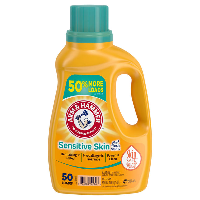 Arm & Hammer Liquid Detergent Sensitive Skin Plus Fresh Scent 50oz