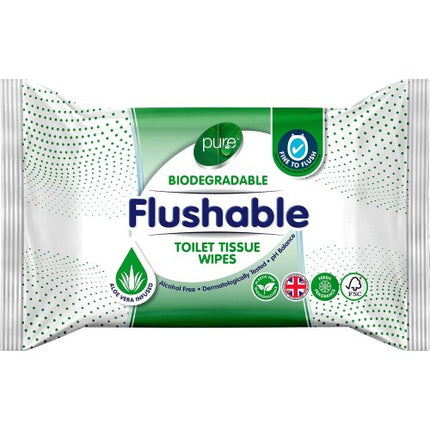 Pure Flushable Toilet Wipes