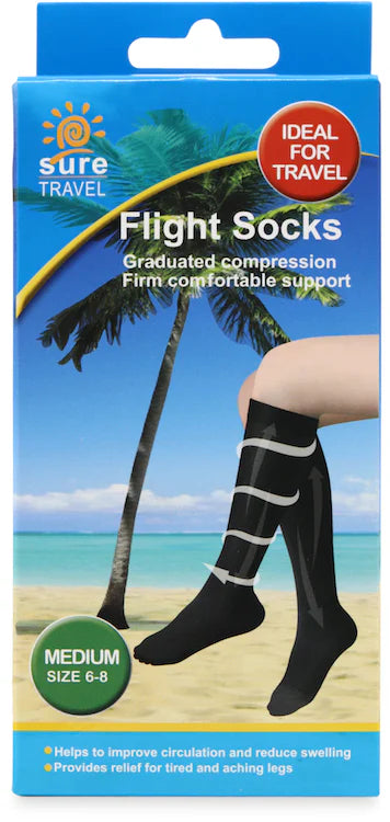 Sure Travel Flight Socks Med Size 6-8