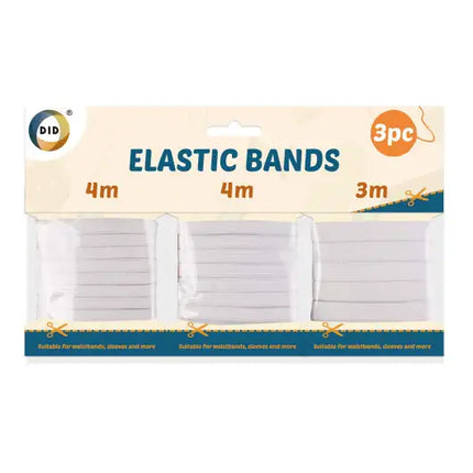 DID 4m Elastic Bands 8pc 3pk